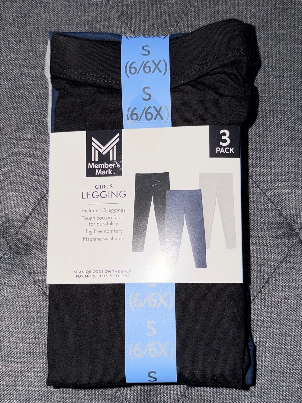 Girls' Leggings - 3 Pack (S)